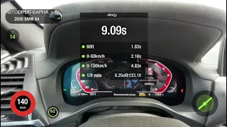 Разгон BMW X4, 2020 год, 30D, прошивка Stage1, 0 - 100 км/ч, 1/4 мили
