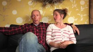 Rob and Layla on The Majestic Bus - Sawday's Canopy & Stars