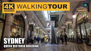 Queen Victoria Building Walking Tour in Sydney, Australia (4K 60fps)