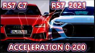 2015 AUDI RS7 C7 560PS VS 2021 AUDI RS7 SPORTBACK 600PS ACCELERATION 0-200KMH (PROGRESS OR REGRESS?)