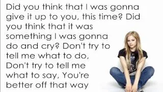 Avril Lavigne - Don't Tell me [Lyrics/Letra]