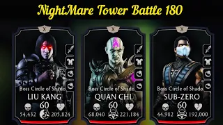 NightMare Tower Bosses Battle 180 Fights + Rewards | MK Mobile