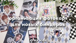 новые биндеры для Минхо, Хенджина и Джисона из Stray Kids ✨ organizing kpop photocards