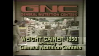 GNC "Weight Gainer 1850" 1992 TV Commercial GNC "The Authority" in Sports Nutrition Products