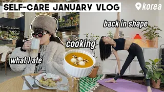 Self-Care Vlog In Korea: what I ate, home exercise, cooking, organizing closet | Q2HAN