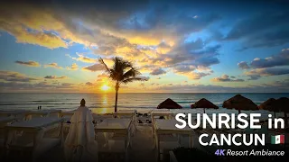 CANCUN Sunrise 🇲🇽 Cancun, Mexico【4K Relaxing Video】Binaural Audio 🎧