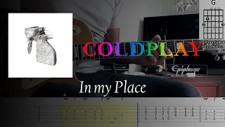 Coldplay - In My Place // Guitar Cover With Tabs Tutorial and Chords / Acordes