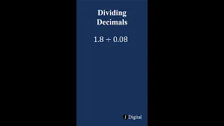 How to Divide Decimal Numbers