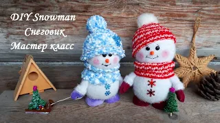 DIY SnowmanСнеговик - своими руками! Очень легко и просто, сшить своими руками новогоднюю игрушку!