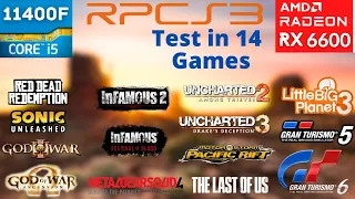 RPCS3 - 14 Games Tested - RX 6600 + i5 11400F