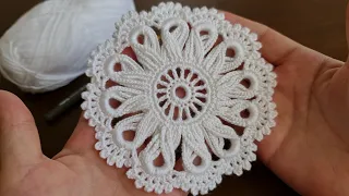 Super Easy Crochet Knitting Motif Pattern - Tığ İşi Şahane Motif Örgü Modeli...