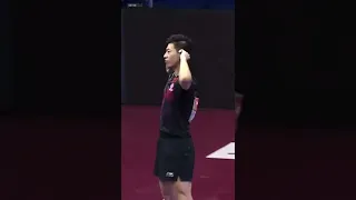 Ma Long's victory celebration when he was crowned the world men's singles champion in 2015 🏆🏓