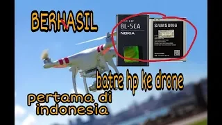 Modifikasi batre drone dengan batre hp