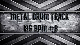 Metallica Style Metal Drum Track 185 BPM (HQ,HD)