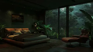 Feel The Peace In Cozy Bedroom with Rain Falling Outside the Window | Rain Sound for Deep Sleep