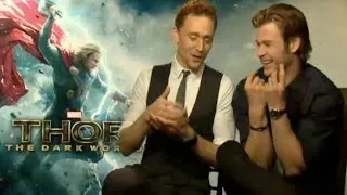 Tom Hiddleston & Chris Hemsworth Funny Interview 2013