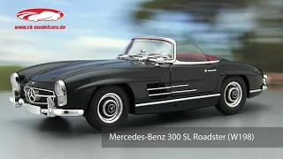 ck-modelcars-video: Mercedes-Benz 300 SL Roadster (W198) 1958 schwarz Minichamps