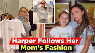 Harper Beckham Visits Her Mom Victoria's Flagship Store in Dover Street