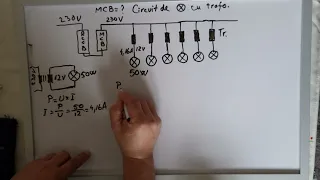 CUM  alegem valoarea MCB-ului pe un circuit de iluminat care foloseste lămpi cu transformatoare....?