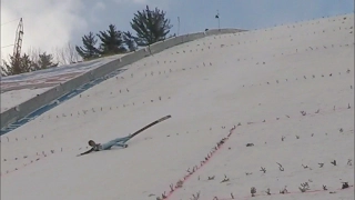 Germany's Lukas Wagner - Ski Jump Crash At Pine Mountain USA  | Jason Asselin