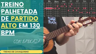 AULA DE CAVAQUINHO | PALHETADA DE PARTIDO ALTO NA CADÊNCIA EM 130 BPM | PROFESSOR DANIEL MARTINS