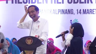 Presiden Jokowi Tersipu Melihat Ulah KPM PKH di Pangkalpinang