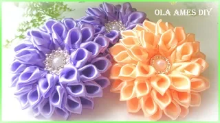 😍 Я в Восторге от Них❤️️ Красивые и Очень ПРОСТЫЕ ЦВЕТЫ из ЛЕНТ/ DIY Ribbon Flowers/ Ola ameS DIY