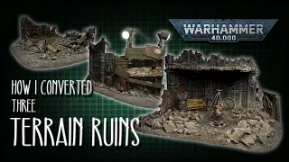 How I built three TERRAIN RUINS (Warhammer 40k/Necromunda/Kill Team)