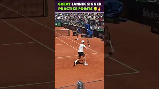 GREAT JANNIK SINNER PRACTICE POINTS #tennis #shorts