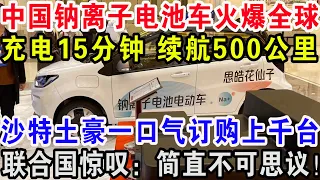 中国钠离子电池车火爆全球，充电15分钟续航500公里，沙特土豪一口气订购上千台，联合国惊叹：简直不可思议！