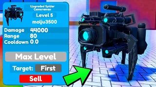 YEESS!!🔥👀 NEW UPGRADED SPIDER CAMERAMAN!! 🤯🔥- Toilet Tower Defense | Roblox