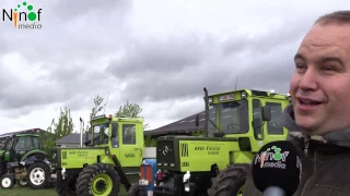 Oude tractoren toeren door de Denderstreek.