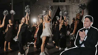 NFL Cheerleader Surprises her groom & dances at her Wedding!