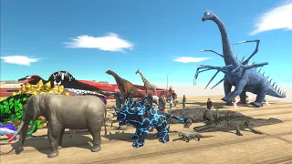 Escape from ALIEN BRACHIOSAURUS - Escape from Monster - Animal Revolt Battle Simulator