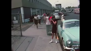 New York 1960s 60fps, added sound w color remaster
