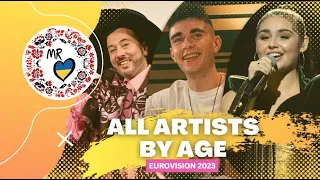 Eurovision 2023 / All Artists By Age | ESC 2023