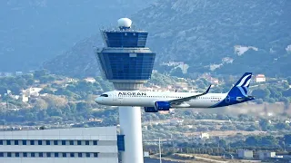 Aegean Airlines Airbus A321NEO delivery & low-pass at Athens airport
