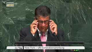 Sigmar Gabriel zur Rede von US-Präsident Donald Trump vor der UN-Generalversammlung am 21.09.17