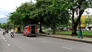 Driving in Chiang Mai #1 - Old City Wall, Moat around Chiang Mai Old Town | เมืองเก่าเชียงใหม่