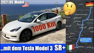 1000 Km nach Turin (Italien) mit dem Tesla Model 3 SR+ Refresh 2021