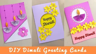 Happy Diwali Card Making Easy & quick / DIY Diwali Diya Card Making Ideas / How to make Diwali Card