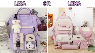 LISA OR LENA 💕 YOUR CHOICE 💗 BACK TO SCHOOL 👩‍🏫 STATIONERY ORGANIZATION 📚 SCHOOL SUPPLIES 📌