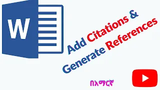 Add Citations and References in MS Word in Amharic በአማርኛ