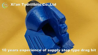 Tungsten carbide tips 3 wings step drag bit for water well drilling