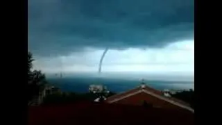 Торнадо в Сочи на море. Tornado in Sochi on the sea