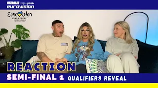 Qualifiers Reveal Reaction - Semi Final 1 - Eurovision 2023