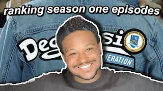 RANKING SEASON ONE EPISODES | rewatching degrassi!