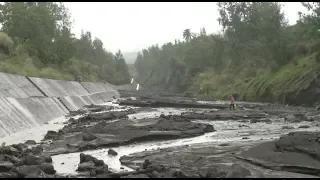 Volcanic Mudflows Damage Roads around Mount Mayon
