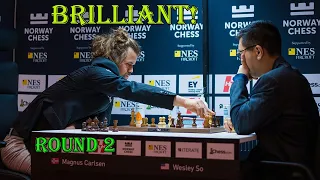 BRILLIANT ATTACK!! Magnus Carlsen vs Wesley So || Norway Chess 2023 - R2 - Armageddon