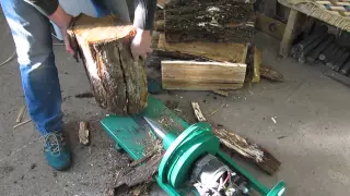 Дровокол с двигателем от стиральной машины (Wood splitter with the engine from the washing machine)